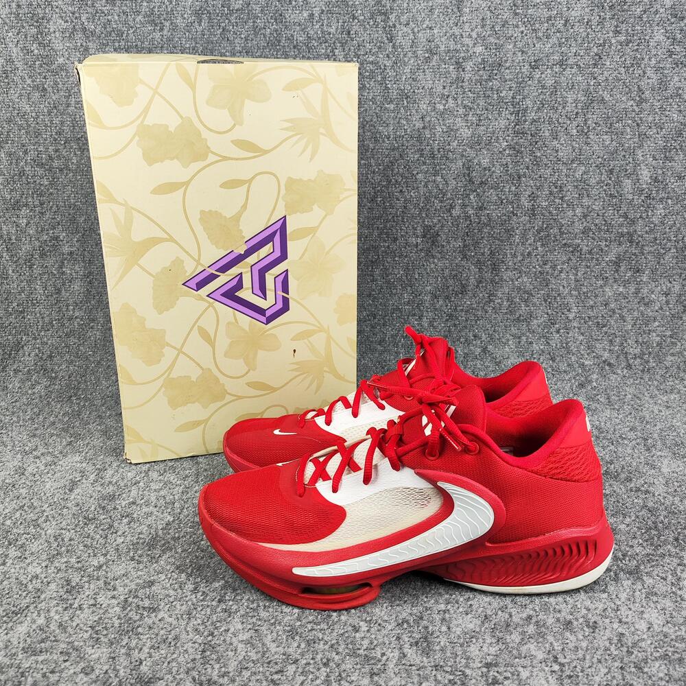 Nike Zoom Freak 5 TB Shoes Mens Size 10.5 Red White Basketball Sneakers
